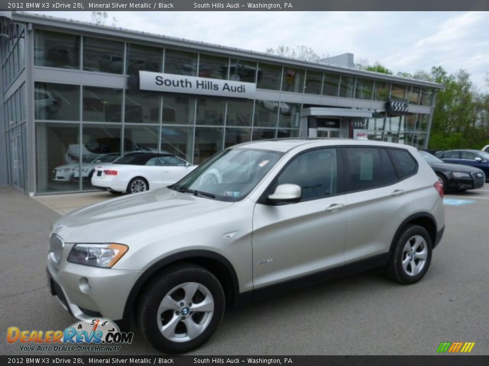 2012 BMW X3 xDrive 28i Mineral Silver Metallic / Black Photo #1