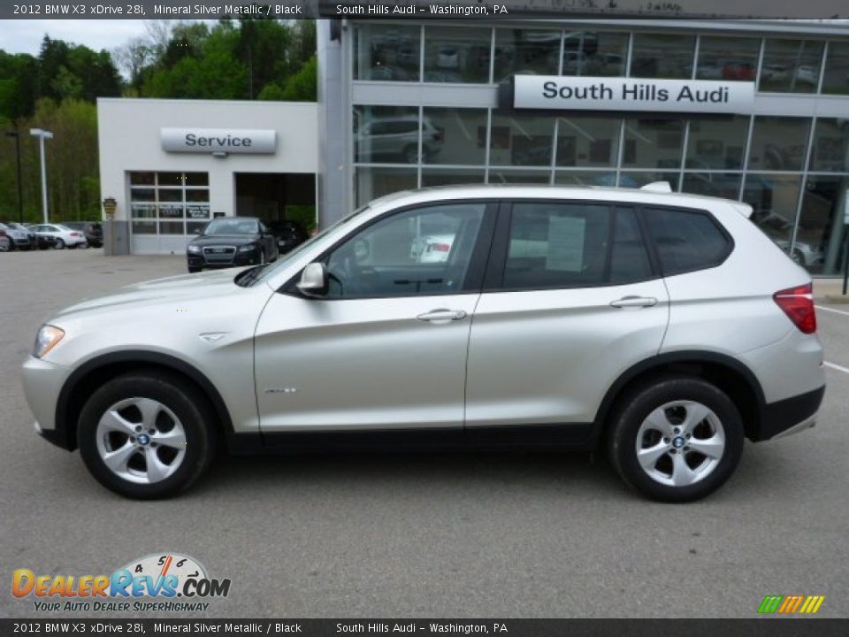 2012 BMW X3 xDrive 28i Mineral Silver Metallic / Black Photo #2