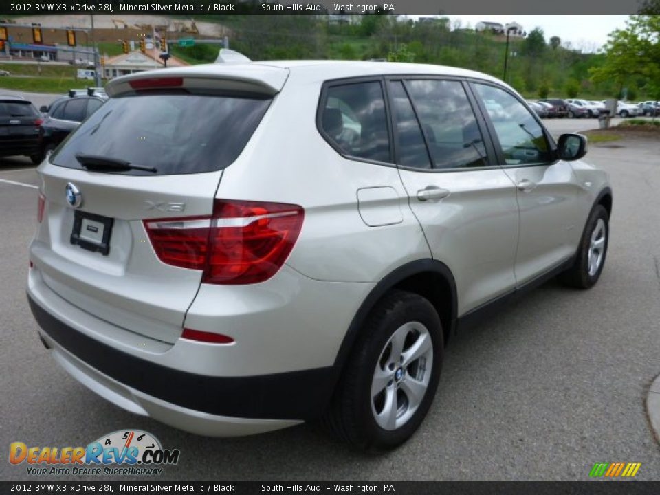 2012 BMW X3 xDrive 28i Mineral Silver Metallic / Black Photo #5