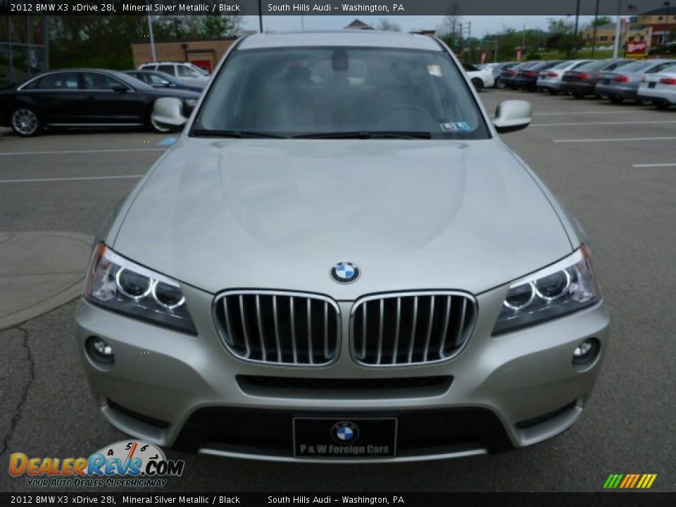 2012 BMW X3 xDrive 28i Mineral Silver Metallic / Black Photo #8