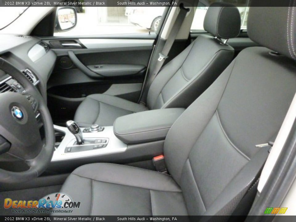 Black Interior - 2012 BMW X3 xDrive 28i Photo #10