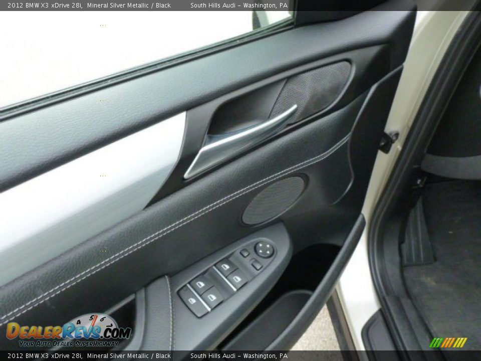 2012 BMW X3 xDrive 28i Mineral Silver Metallic / Black Photo #14