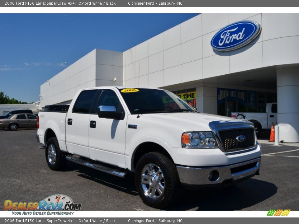 2006 Ford F150 Lariat SuperCrew 4x4 Oxford White / Black Photo #1