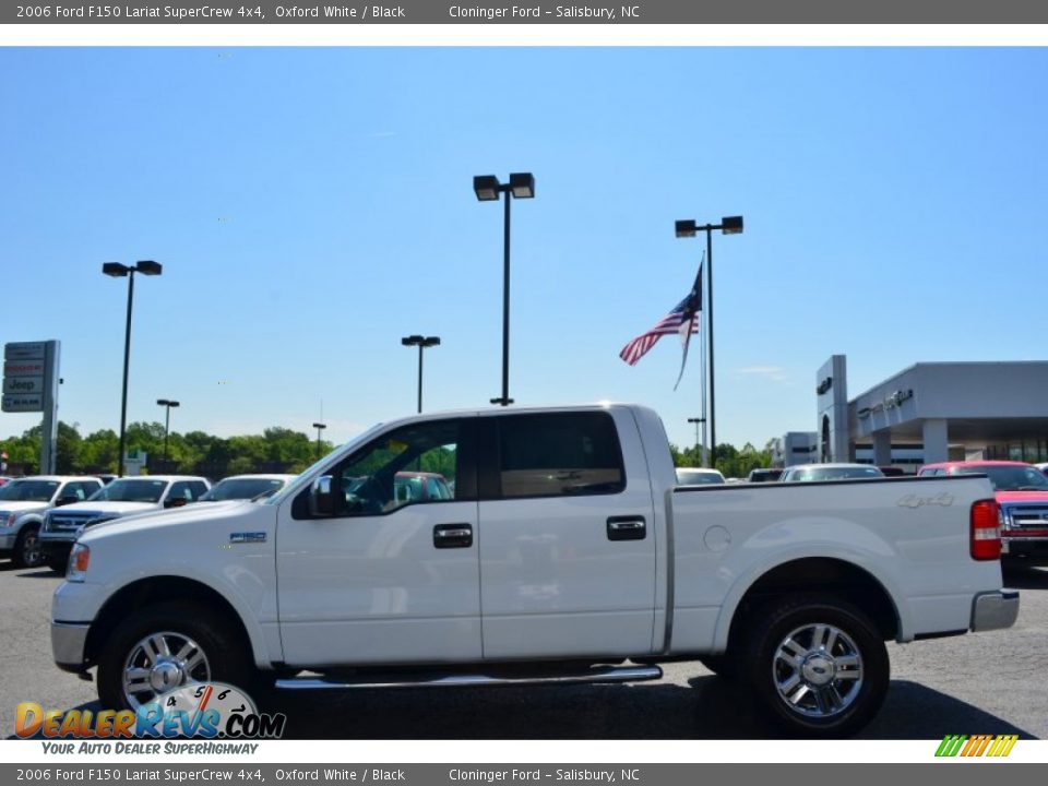 2006 Ford F150 Lariat SuperCrew 4x4 Oxford White / Black Photo #5