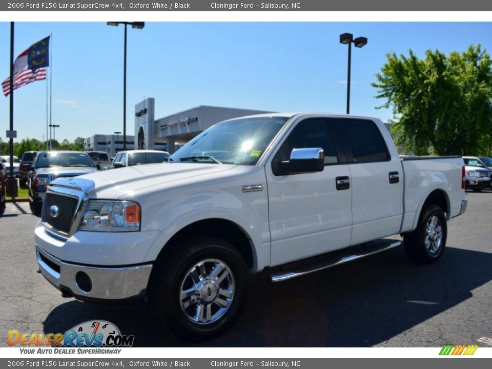2006 Ford F150 Lariat SuperCrew 4x4 Oxford White / Black Photo #6