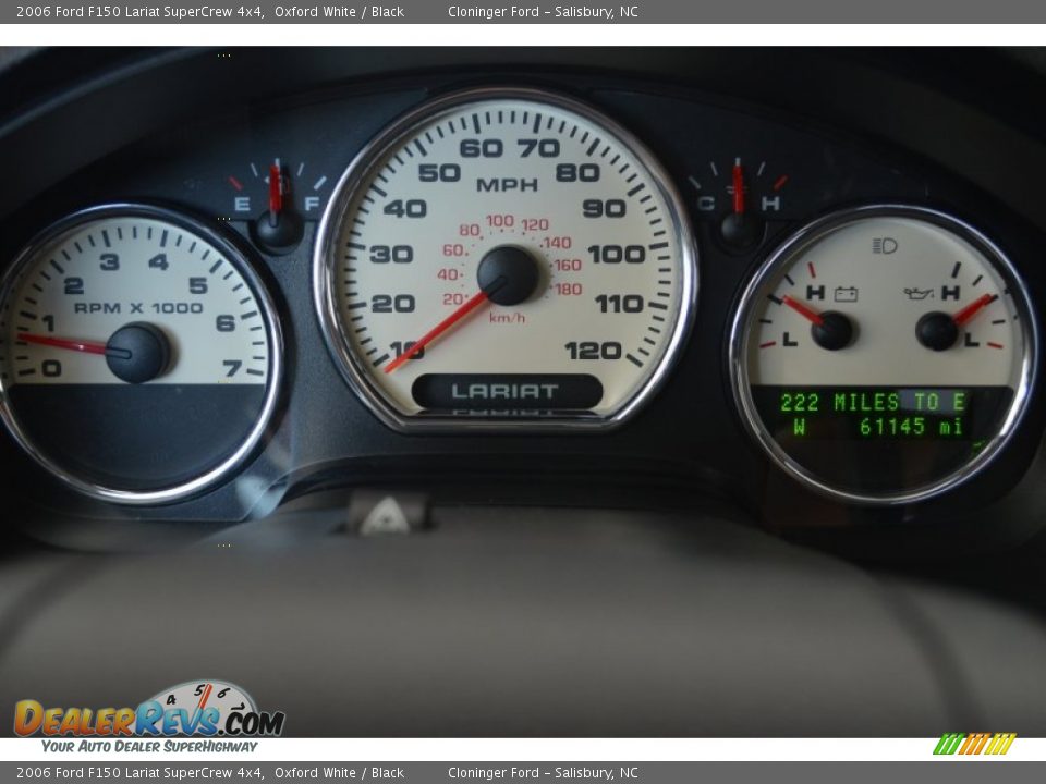2006 Ford F150 Lariat SuperCrew 4x4 Oxford White / Black Photo #25
