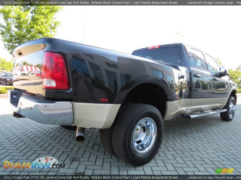 2011 Dodge Ram 3500 HD Laramie Crew Cab 4x4 Dually Brilliant Black Crystal Pearl / Light Pebble Beige/Bark Brown Photo #5