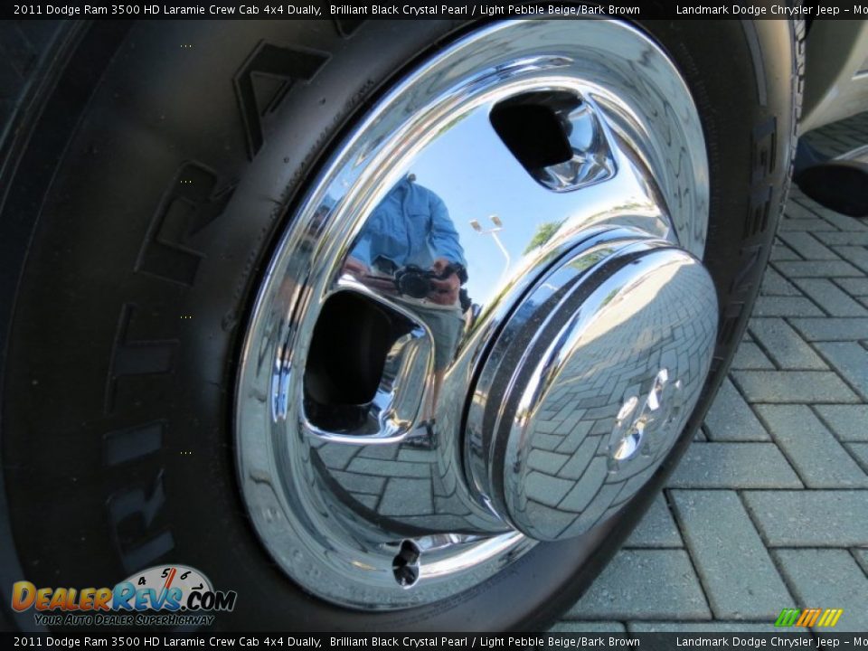 2011 Dodge Ram 3500 HD Laramie Crew Cab 4x4 Dually Brilliant Black Crystal Pearl / Light Pebble Beige/Bark Brown Photo #9