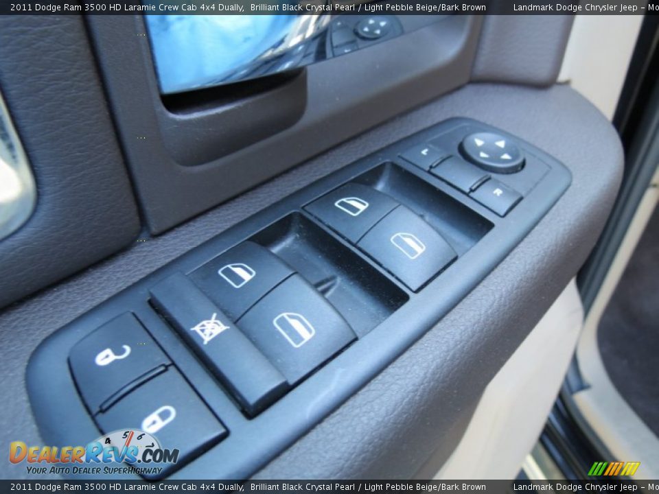 2011 Dodge Ram 3500 HD Laramie Crew Cab 4x4 Dually Brilliant Black Crystal Pearl / Light Pebble Beige/Bark Brown Photo #13