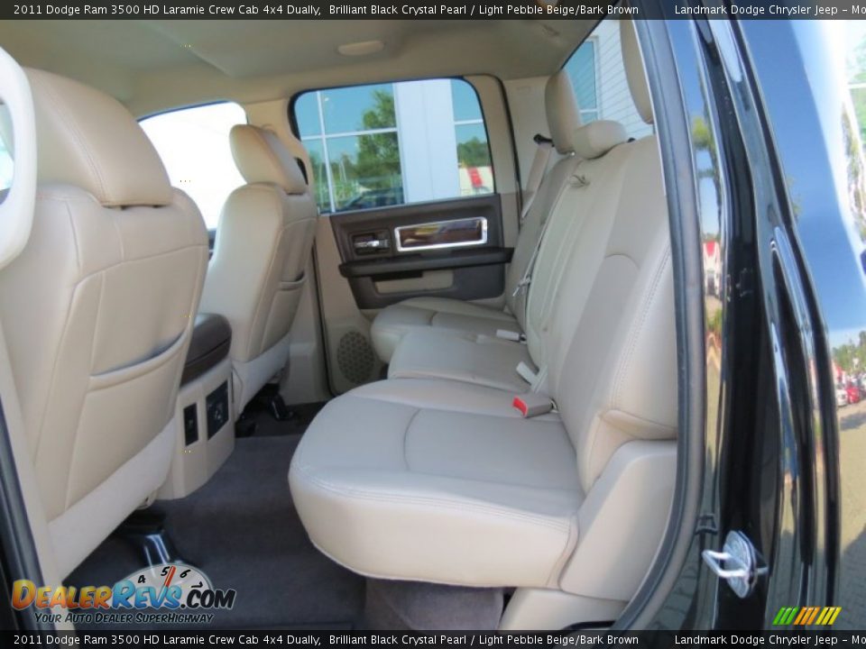 2011 Dodge Ram 3500 HD Laramie Crew Cab 4x4 Dually Brilliant Black Crystal Pearl / Light Pebble Beige/Bark Brown Photo #14