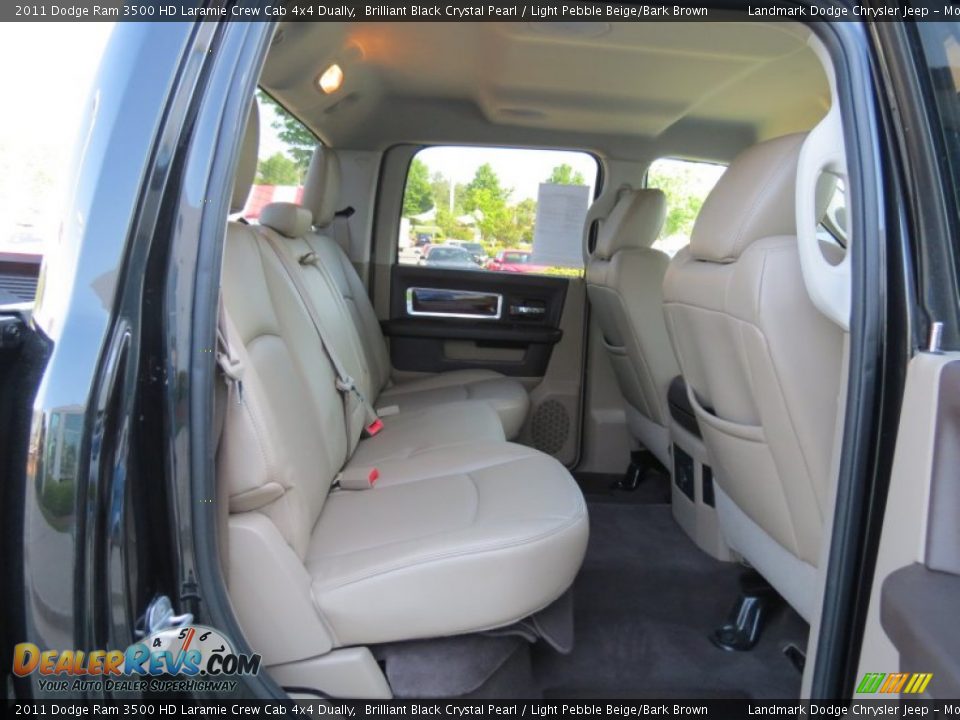 2011 Dodge Ram 3500 HD Laramie Crew Cab 4x4 Dually Brilliant Black Crystal Pearl / Light Pebble Beige/Bark Brown Photo #21