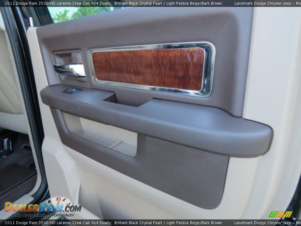 2011 Dodge Ram 3500 HD Laramie Crew Cab 4x4 Dually Brilliant Black Crystal Pearl / Light Pebble Beige/Bark Brown Photo #22