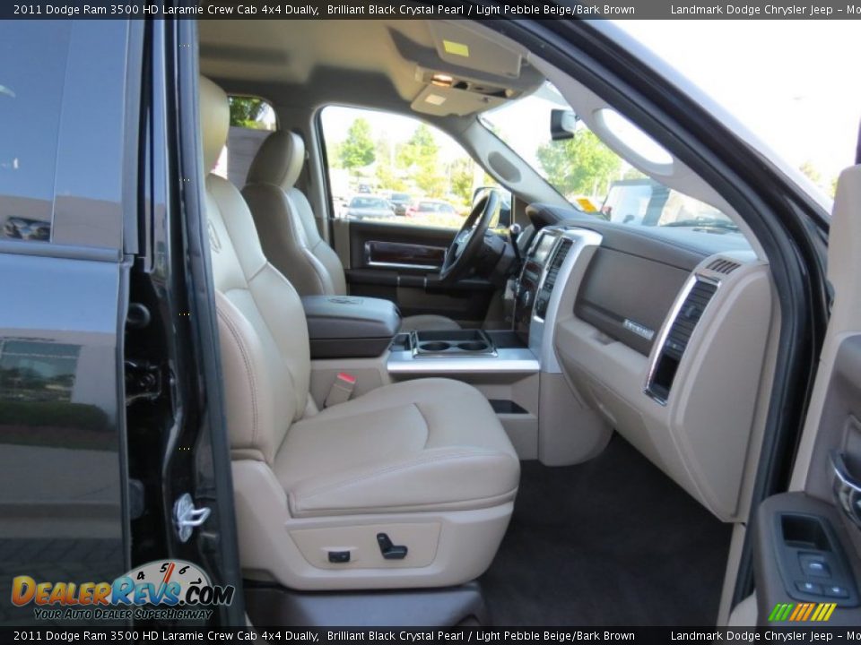 2011 Dodge Ram 3500 HD Laramie Crew Cab 4x4 Dually Brilliant Black Crystal Pearl / Light Pebble Beige/Bark Brown Photo #23
