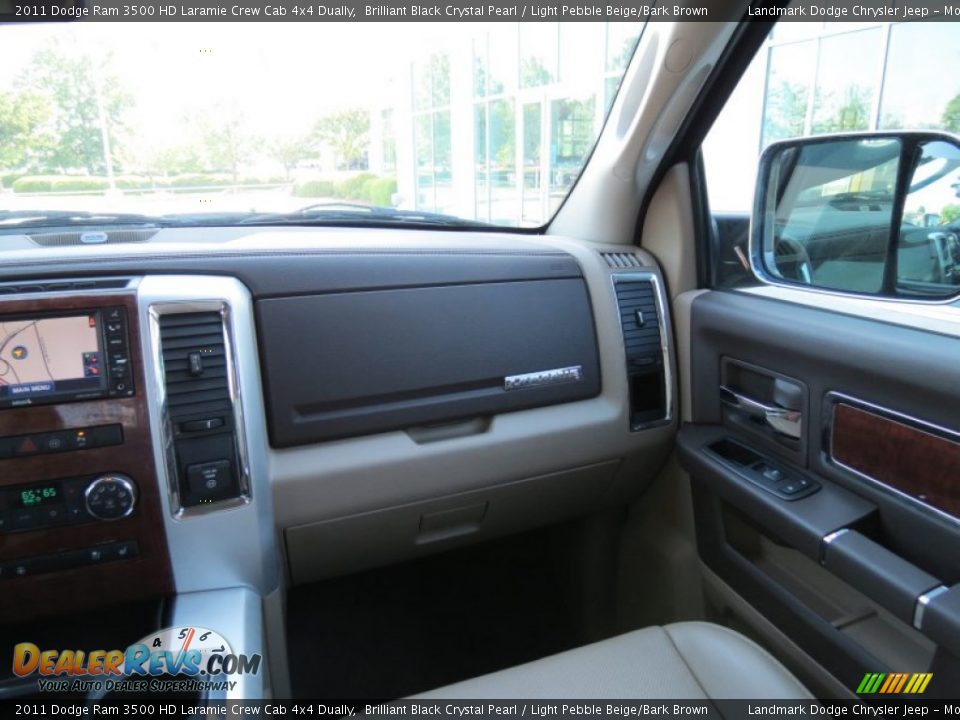 2011 Dodge Ram 3500 HD Laramie Crew Cab 4x4 Dually Brilliant Black Crystal Pearl / Light Pebble Beige/Bark Brown Photo #26