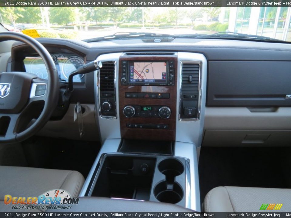 2011 Dodge Ram 3500 HD Laramie Crew Cab 4x4 Dually Brilliant Black Crystal Pearl / Light Pebble Beige/Bark Brown Photo #27