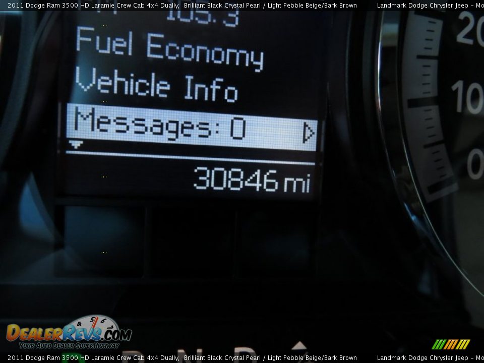 2011 Dodge Ram 3500 HD Laramie Crew Cab 4x4 Dually Brilliant Black Crystal Pearl / Light Pebble Beige/Bark Brown Photo #30