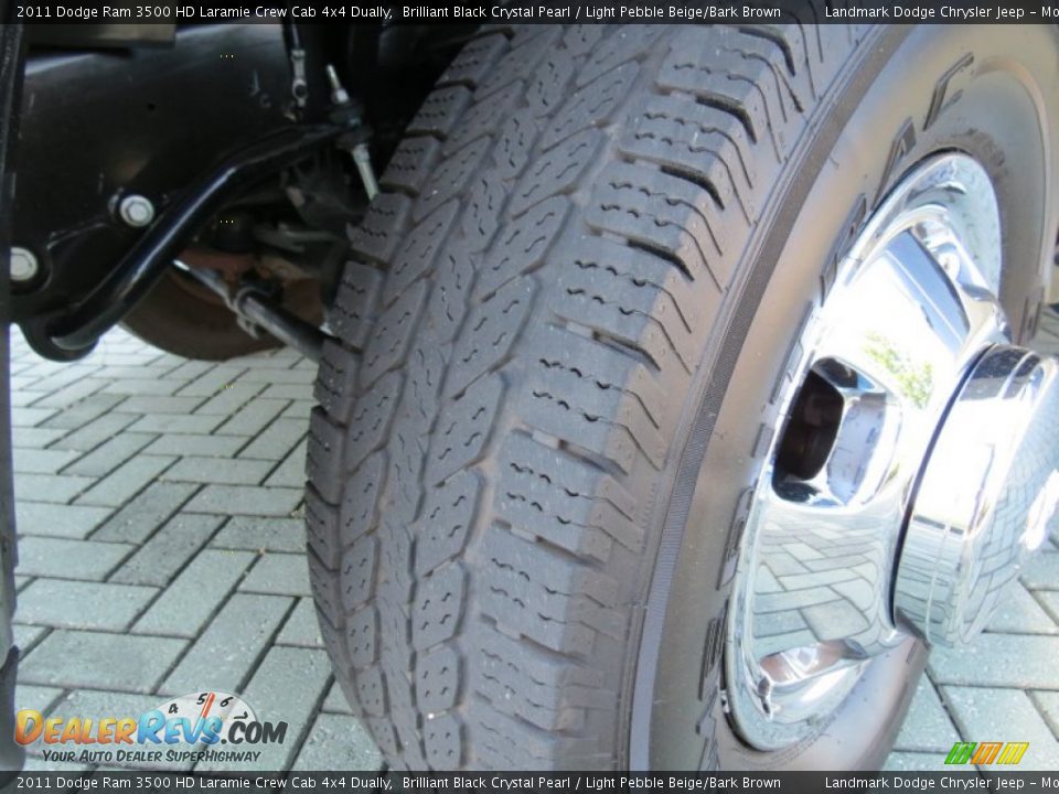 2011 Dodge Ram 3500 HD Laramie Crew Cab 4x4 Dually Brilliant Black Crystal Pearl / Light Pebble Beige/Bark Brown Photo #35