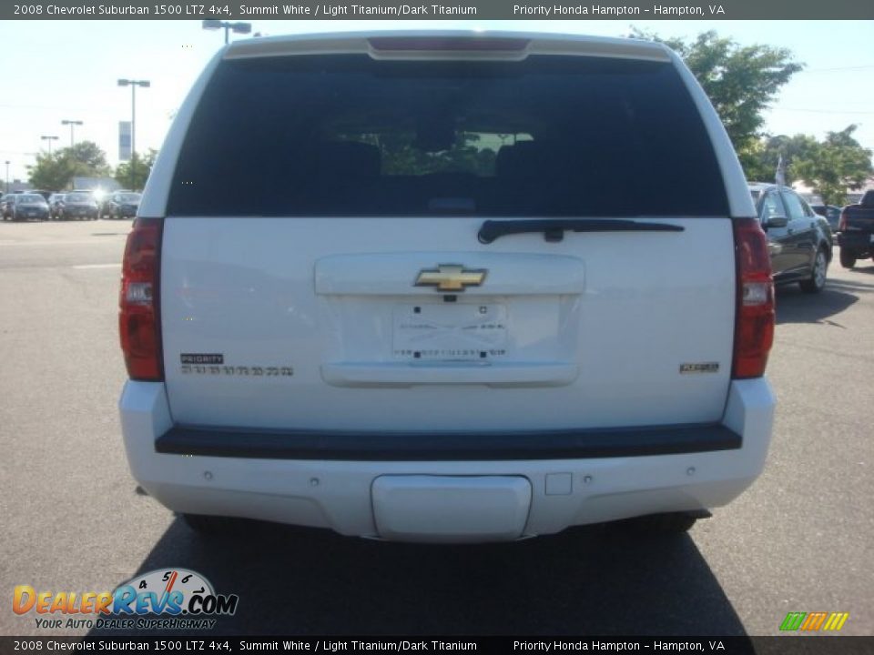 2008 Chevrolet Suburban 1500 LTZ 4x4 Summit White / Light Titanium/Dark Titanium Photo #5
