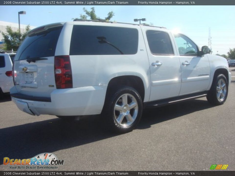 2008 Chevrolet Suburban 1500 LTZ 4x4 Summit White / Light Titanium/Dark Titanium Photo #6
