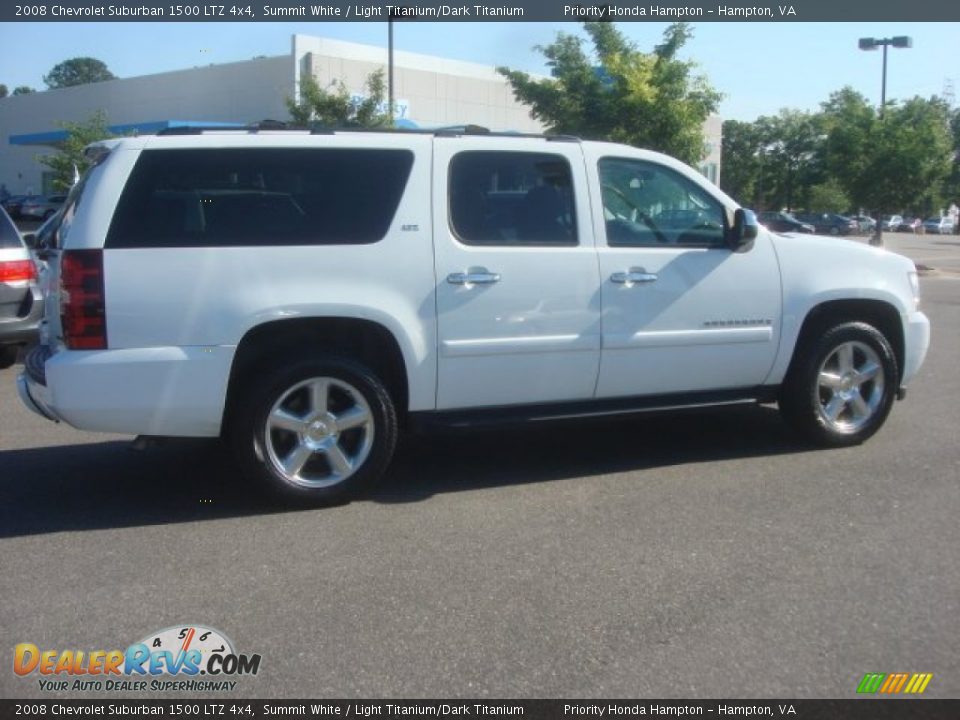2008 Chevrolet Suburban 1500 LTZ 4x4 Summit White / Light Titanium/Dark Titanium Photo #7