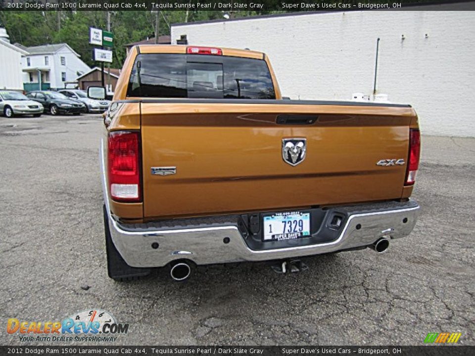 2012 Dodge Ram 1500 Laramie Quad Cab 4x4 Tequila Sunrise Pearl / Dark Slate Gray Photo #11