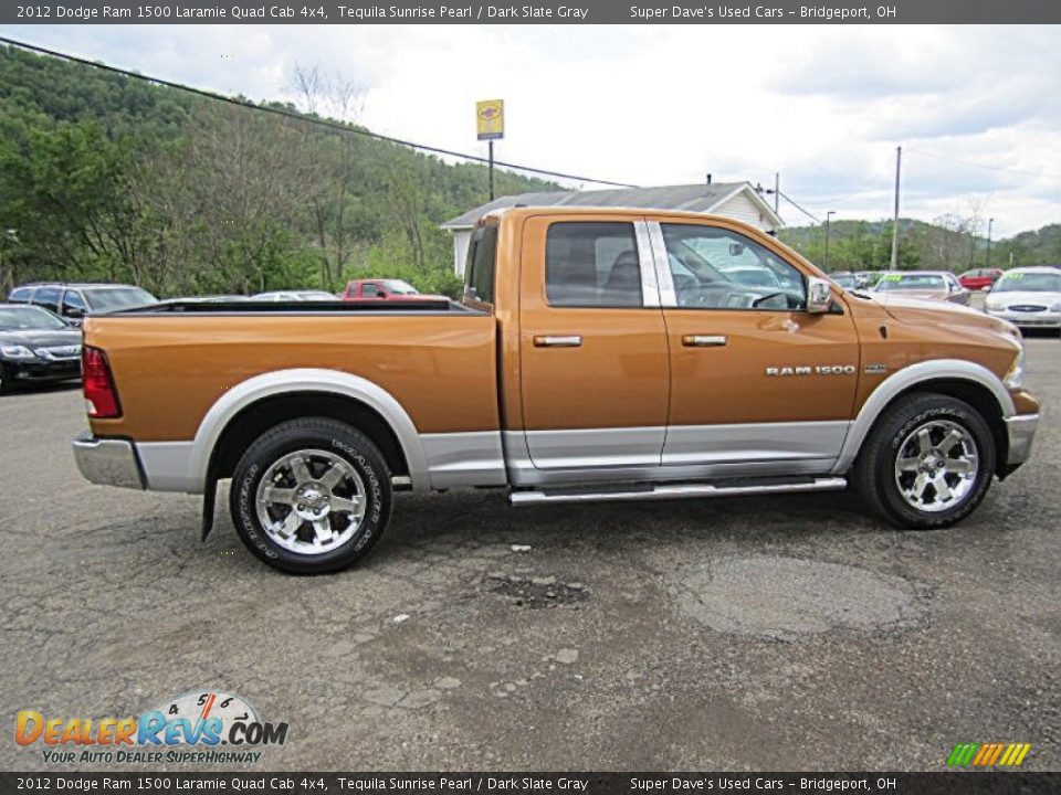 2012 Dodge Ram 1500 Laramie Quad Cab 4x4 Tequila Sunrise Pearl / Dark Slate Gray Photo #15