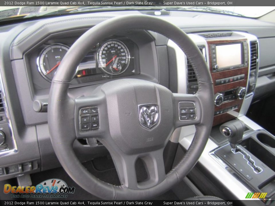 2012 Dodge Ram 1500 Laramie Quad Cab 4x4 Steering Wheel Photo #20