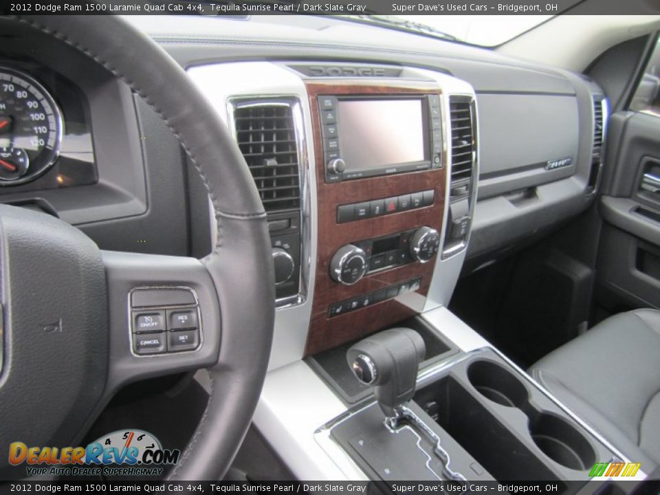 2012 Dodge Ram 1500 Laramie Quad Cab 4x4 Tequila Sunrise Pearl / Dark Slate Gray Photo #21