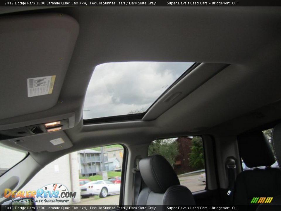 2012 Dodge Ram 1500 Laramie Quad Cab 4x4 Tequila Sunrise Pearl / Dark Slate Gray Photo #22