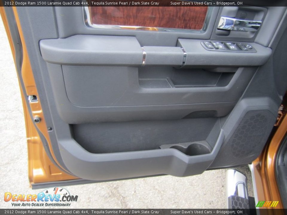 2012 Dodge Ram 1500 Laramie Quad Cab 4x4 Tequila Sunrise Pearl / Dark Slate Gray Photo #23