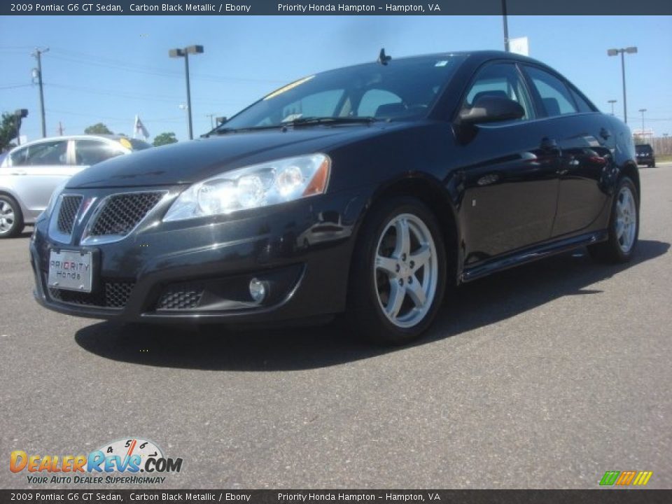 2009 Pontiac G6 GT Sedan Carbon Black Metallic / Ebony Photo #1