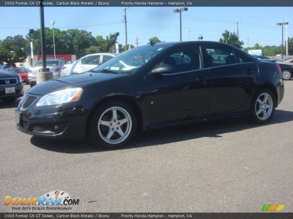2009 Pontiac G6 GT Sedan Carbon Black Metallic / Ebony Photo #2