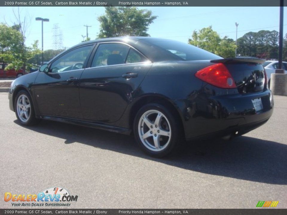 2009 Pontiac G6 GT Sedan Carbon Black Metallic / Ebony Photo #3