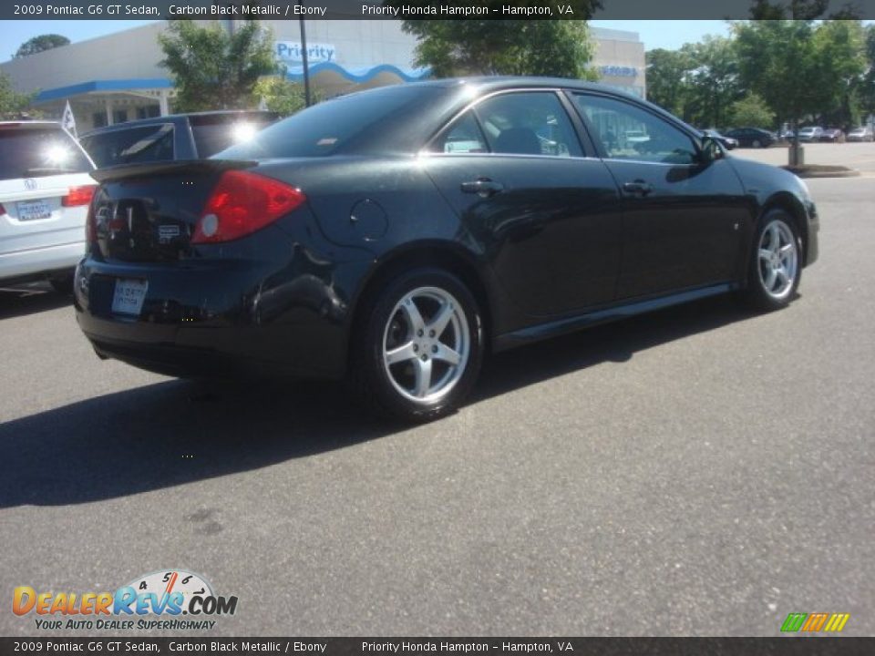 2009 Pontiac G6 GT Sedan Carbon Black Metallic / Ebony Photo #4