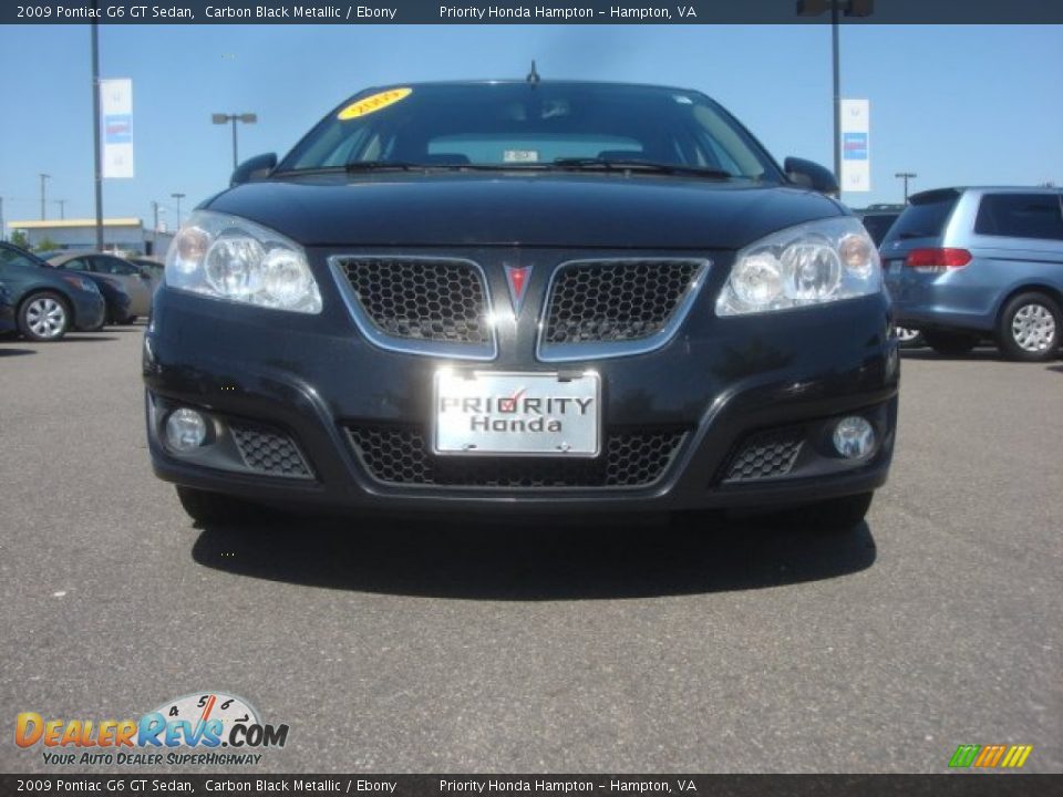 2009 Pontiac G6 GT Sedan Carbon Black Metallic / Ebony Photo #7