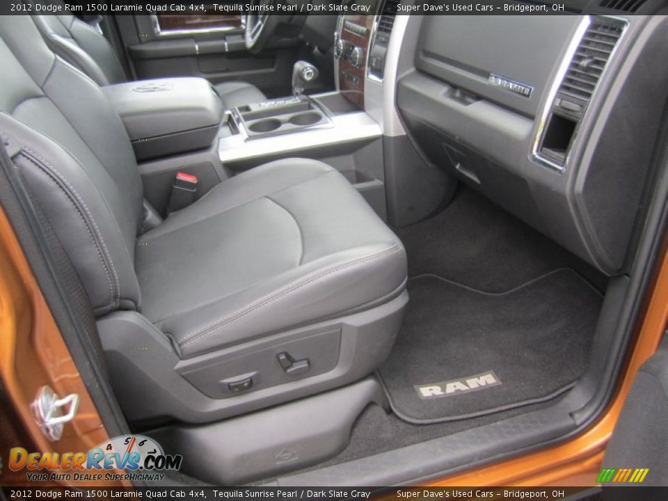 2012 Dodge Ram 1500 Laramie Quad Cab 4x4 Tequila Sunrise Pearl / Dark Slate Gray Photo #32