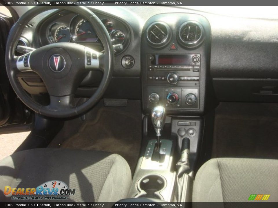 2009 Pontiac G6 GT Sedan Carbon Black Metallic / Ebony Photo #11