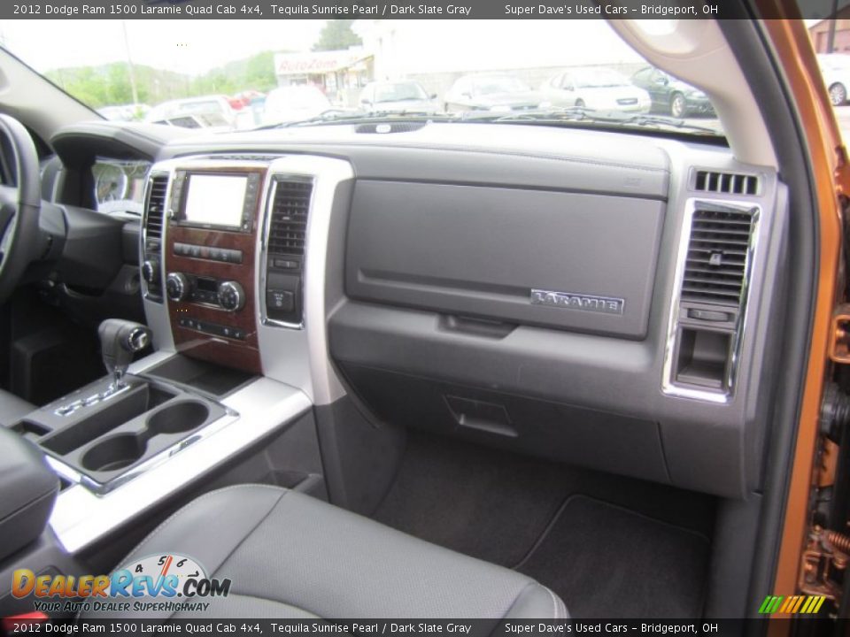 2012 Dodge Ram 1500 Laramie Quad Cab 4x4 Tequila Sunrise Pearl / Dark Slate Gray Photo #33