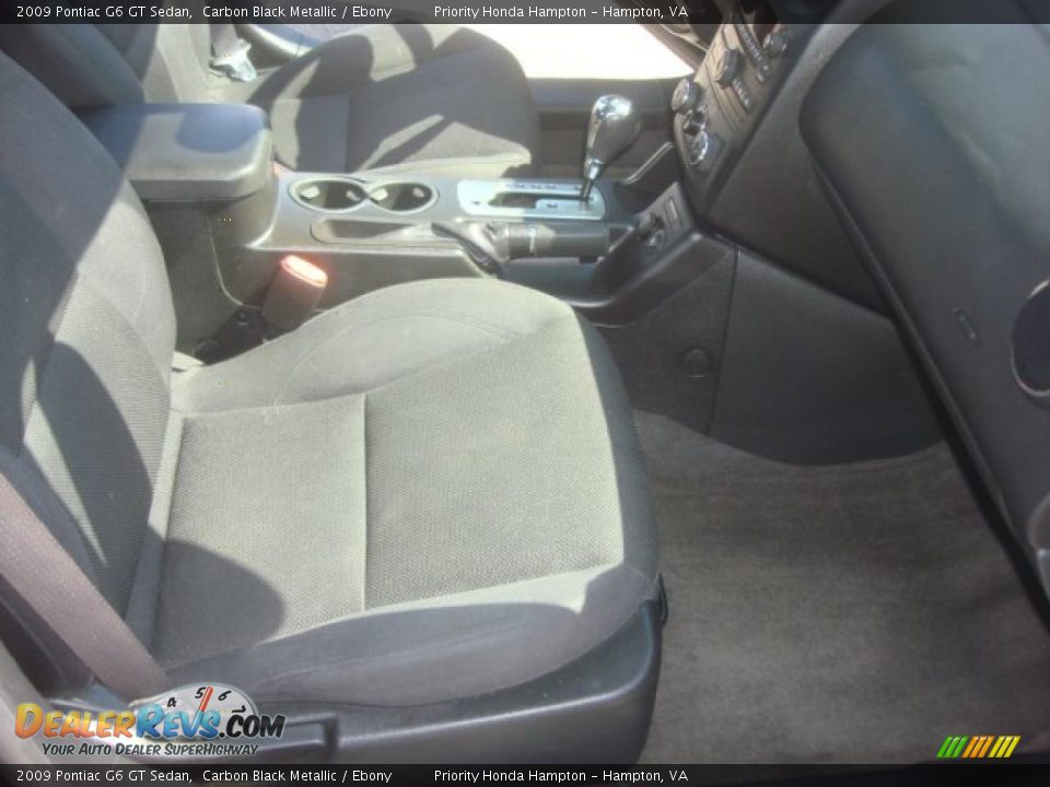 2009 Pontiac G6 GT Sedan Carbon Black Metallic / Ebony Photo #12