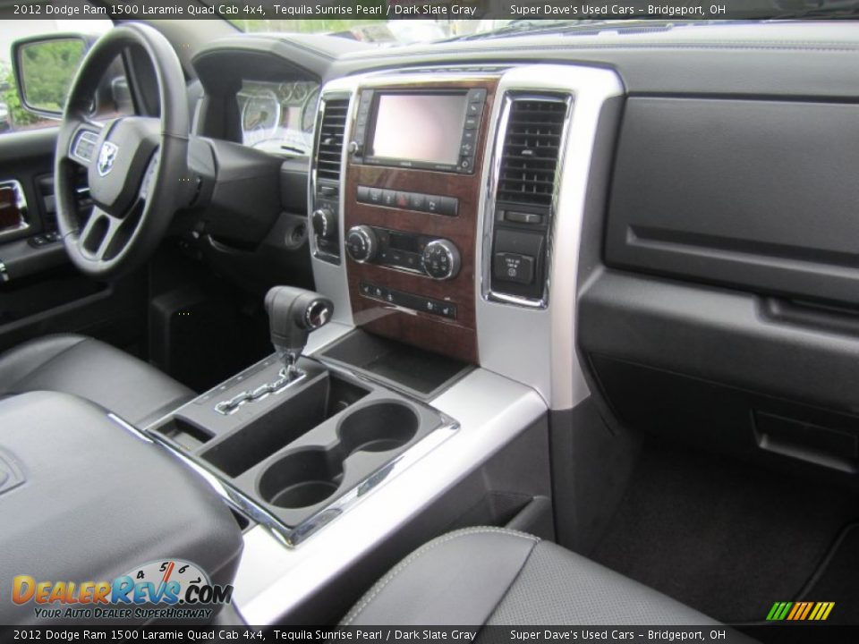 2012 Dodge Ram 1500 Laramie Quad Cab 4x4 Tequila Sunrise Pearl / Dark Slate Gray Photo #34