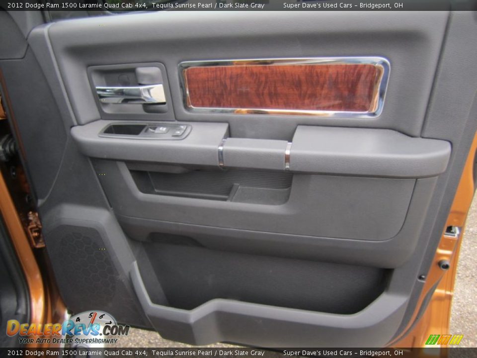 2012 Dodge Ram 1500 Laramie Quad Cab 4x4 Tequila Sunrise Pearl / Dark Slate Gray Photo #36