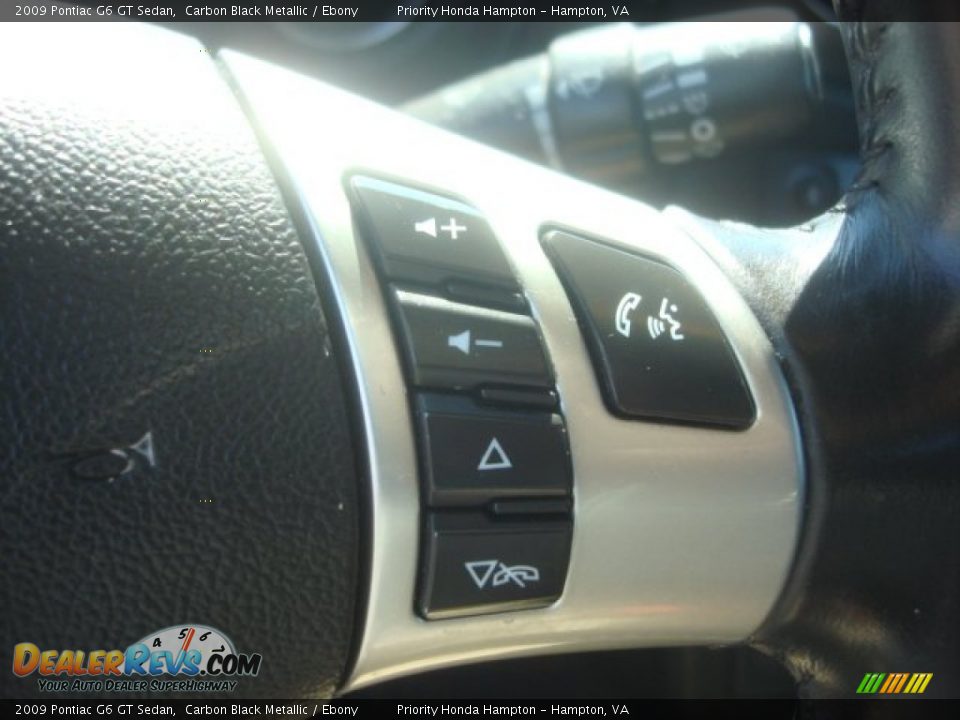 2009 Pontiac G6 GT Sedan Carbon Black Metallic / Ebony Photo #17