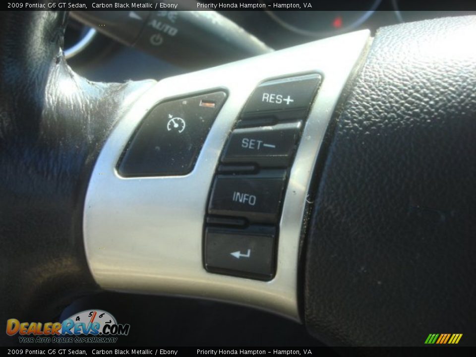 2009 Pontiac G6 GT Sedan Carbon Black Metallic / Ebony Photo #18