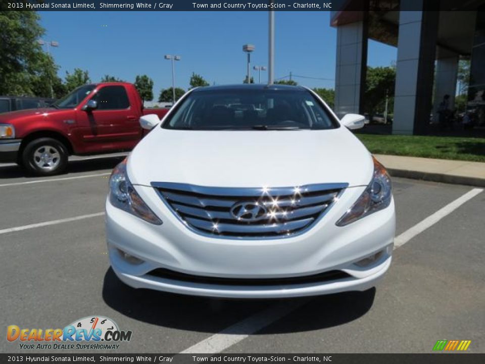 2013 Hyundai Sonata Limited Shimmering White / Gray Photo #2