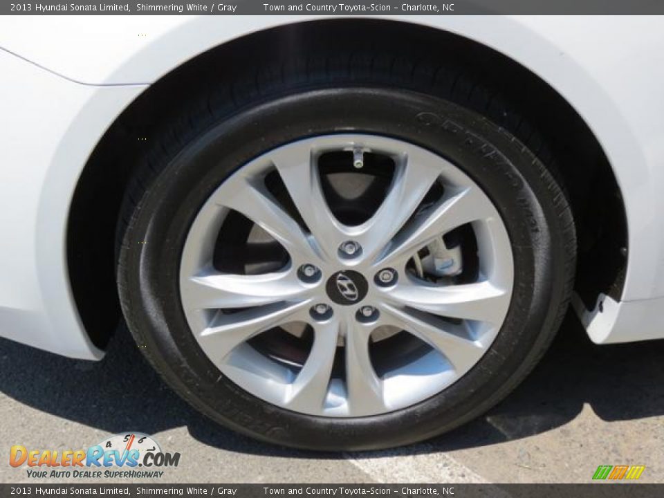 2013 Hyundai Sonata Limited Shimmering White / Gray Photo #4