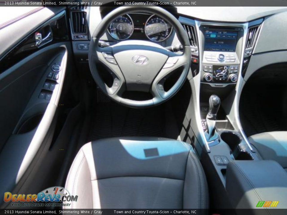 2013 Hyundai Sonata Limited Shimmering White / Gray Photo #6