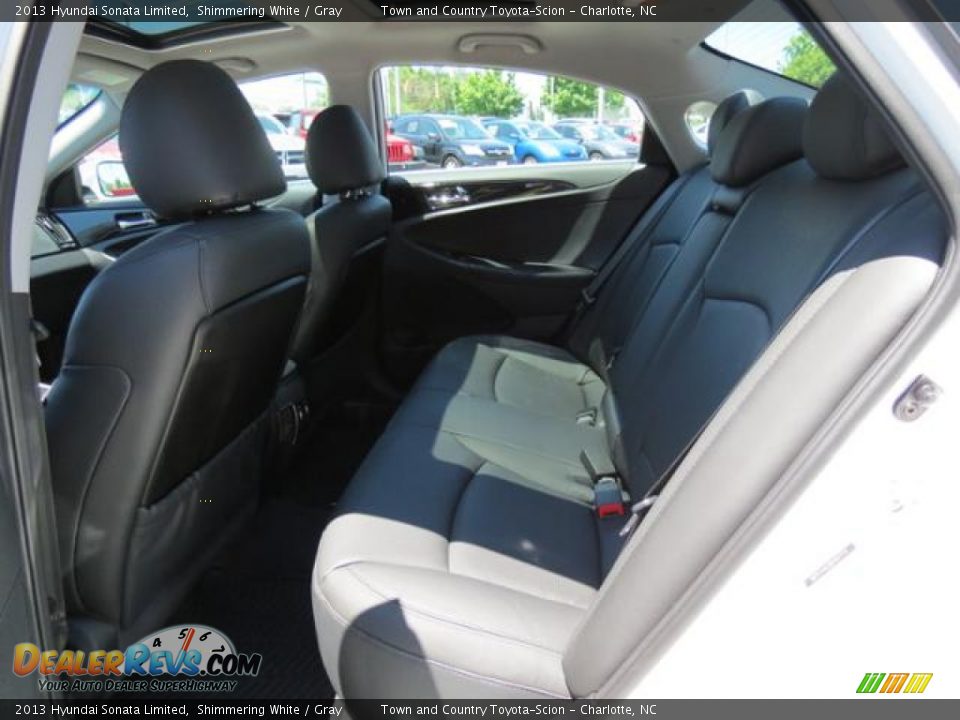 2013 Hyundai Sonata Limited Shimmering White / Gray Photo #7