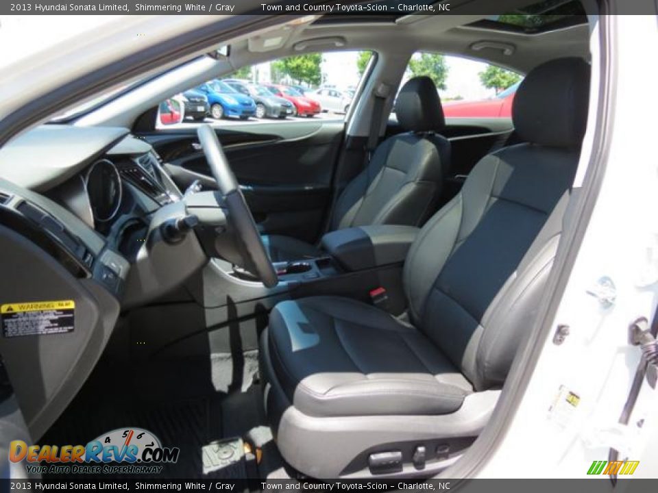 2013 Hyundai Sonata Limited Shimmering White / Gray Photo #9