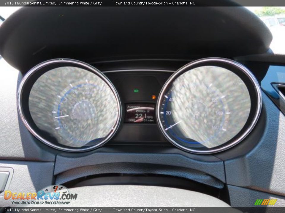 2013 Hyundai Sonata Limited Shimmering White / Gray Photo #17