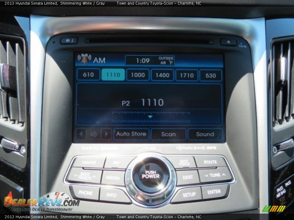 2013 Hyundai Sonata Limited Shimmering White / Gray Photo #18